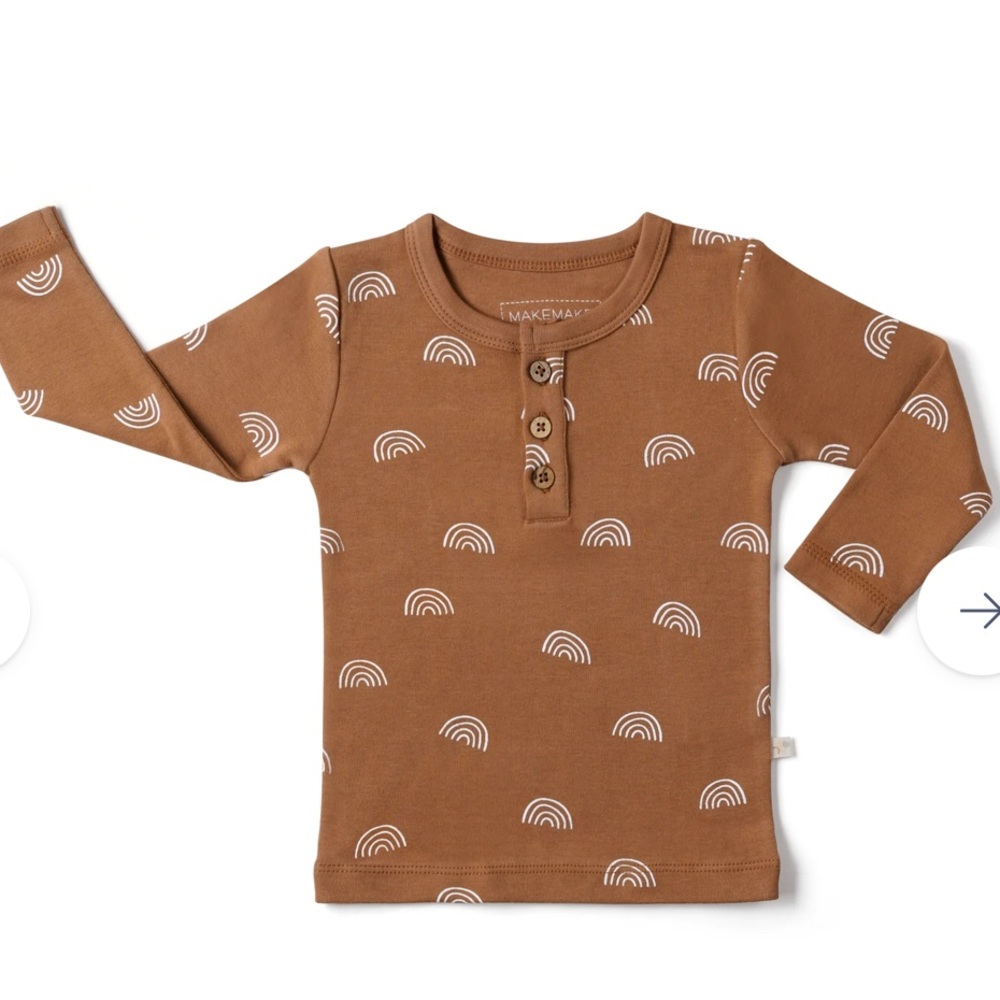 MakeMake Organics Tiny Rainbow Long sleeve Shirt 12-18 months